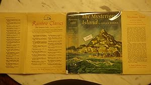 Seller image for THE MYSTERIOUS ISLAND BY JULES VERNE IN COLOR DUSTJACKET by HENRY C. PITZ ,RAINBOW CLASSICS #R-41, ITS 1 OF BEST DESERT ISLAND STORIES EVER WRITTEN, 5 CASTAWAYS WHO FIN D THEMSELVES ON AN UNCHARTED , VOLCANIC ISLAND IN PACIFIC OCEAN AFTER Escaping in a Balloon From for sale by Bluff Park Rare Books