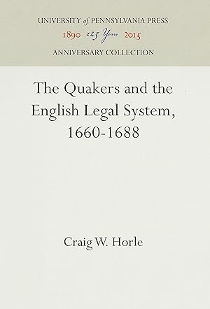 Bild des Verkufers fr The Quakers and the English Legal System, 1660-1688 zum Verkauf von moluna