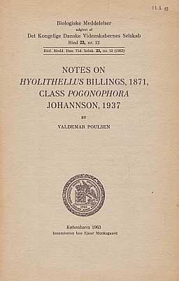 Seller image for Notes on Hyolithellus Billings, 1871, Class Pogonophora Johannson, 1937 for sale by ConchBooks
