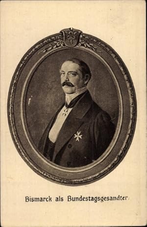 Ansichtskarte / Postkarte Fürst Otto von Bismarck, Portrait als Bundestagsgesandter