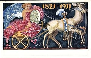 Ganzsache Künstler Ansichtskarte / Postkarte Diez, M., Prinzregent Luitpold von Bayern, 1821 bis ...