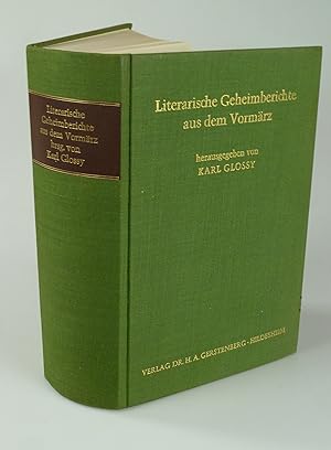 Image du vendeur pour Literarische Geheimberichte aud dem Vormrz. mis en vente par Antiquariat Dorner