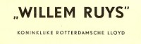 Seller image for Bagagelabel Willem Ruys Rotterdamsche Lloyd for sale by nautiek