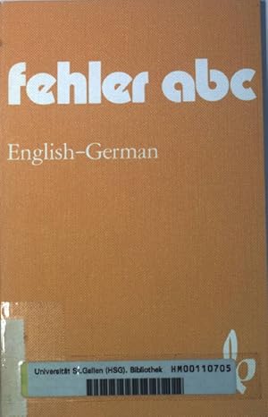 Fehler-ABC; English-German.