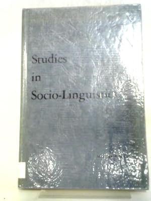 Seller image for Studies in Socio-Linguistics for sale by World of Rare Books