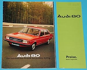 Audi 80 - Prospekt - Das Audi 80-Programm + Audi 80 Preise ( Preisliste ) Stand 2. August 1976 ---