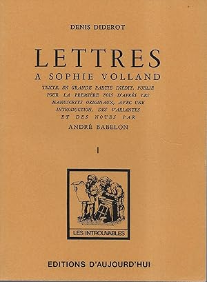 Lettres à Sophie Volland