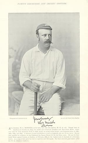 [William Lloyd "Billy" Murdoch. Australia Captain. Batsman. Sussex cricketer] As a batsman, W.L. ...