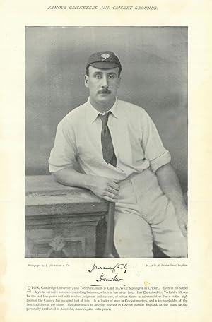 [Martin Bladen, Lord Hawke. Batsman. Yorkshire cricketer]