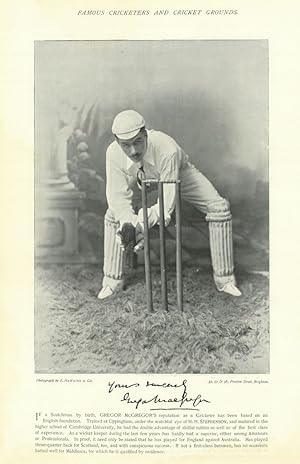 [Gregor McGregor. Wicket-keeper. Middlesex cricketer]
