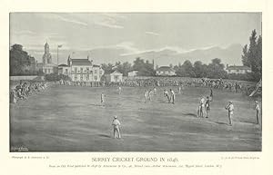 Surrey [Cricket] Ground In 1848 (The Oval), from an old print in 1848 by Ackermann & Co, 96 Strand