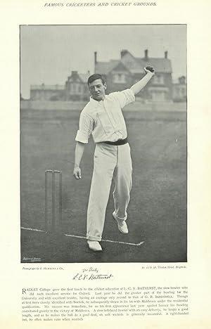 [Lawrence Charles Villebois Bathurst. Left-arm bowler. Middlesex cricketer]