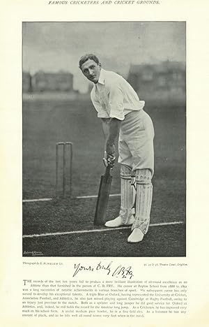 [Charles Burgess "C. B." Fry. All-rounder. Oxford cricketer]