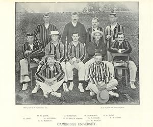 Cambridge University [Cricket Team] - W.W. Lowe - J. Burrough - W. Hemingway - E.B. Shine - H. Gr...