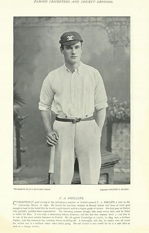 [Francis Ashley "Frank" Phillips. Batsman. Oxford cricketer]