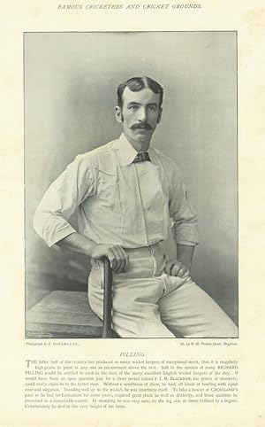 [Richard "Dick" Pilling. Wicket-keeper. Lancashire cricketer]