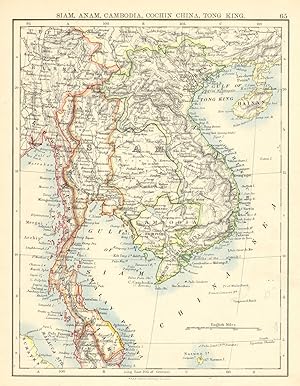 Siam, Annam, Cambodia, Cohin China, Tong King