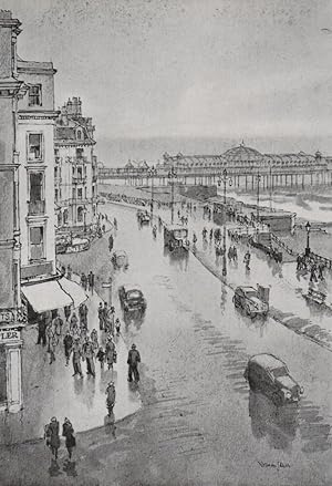 Seller image for Wet day at Brighton for sale by Antiqua Print Gallery