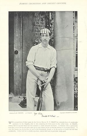 [Ronald Francis Vibart. Disgraced. Harrow cricketer] With an experience of three years in the Har...