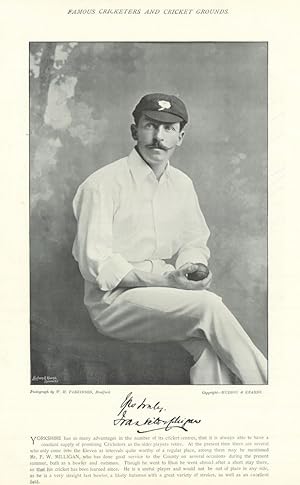 [Frank William Milligan. All-rounder. Yorkshire cricketer] YORKSHIRE has so many advantages in th...