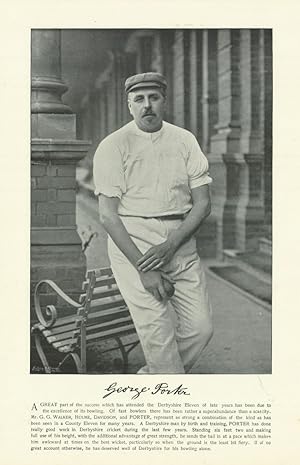 [George Porter. Right-arm fast medium bowler. Derbyshire cricketer]