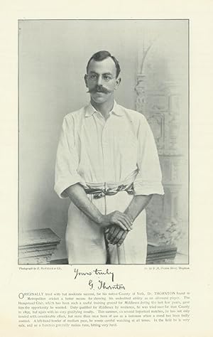 [Dr. George Thornton. Left-handed all-rounder. Middlesex cricketer]