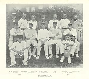 Nottinghamshire [County Cricket Team] - A.W. Shelton - Hardstaff - Wilkinson - Coxon (Scorer) - D...