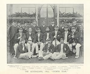 The Australians, 1893, "Eighth Team" - Carpenter (Umpire) - V. Cohen (Manager) - A.H. Jarvis - W....