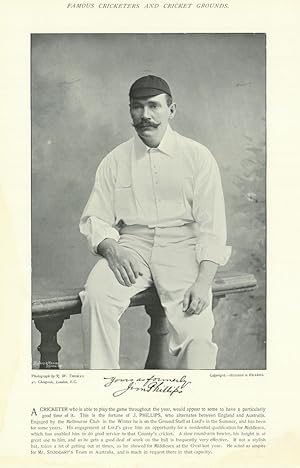 [James "Jim" Phillips. All-rounder. Umpire. Middlesex cricketer]