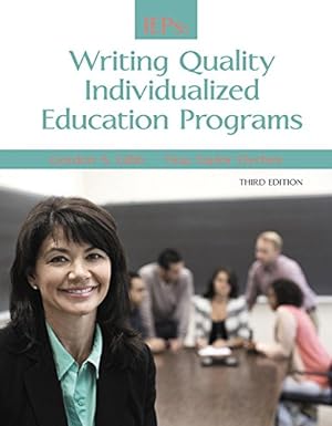 Bild des Verkufers fr IEPs: Writing Quality Individualized Education Programs (3rd Edition) zum Verkauf von Pieuler Store
