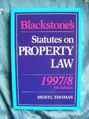 Bild des Verkufers fr Blackstone's Statutes on Property Law (Blackstone's Statute Books) zum Verkauf von WeBuyBooks