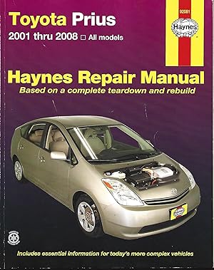 Bild des Verkufers fr Haynes: Toyota Prius 2001-2008 Automotive Repair Manual 92081 zum Verkauf von Warren Hahn