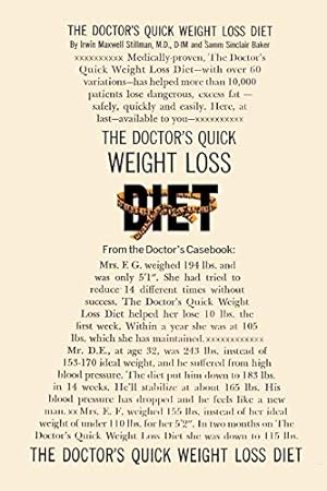 Bild des Verkufers fr The Doctor's Quick Weight Loss Diet zum Verkauf von Pieuler Store