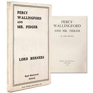 Seller image for Percy Wallingford and Mr. Pidger for sale by James Cummins Bookseller, ABAA