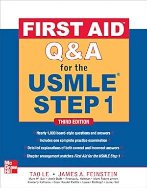 Seller image for First Aid Q&A for the USMLE Step 1, Third Edition (First Aid Usmle) for sale by Pieuler Store