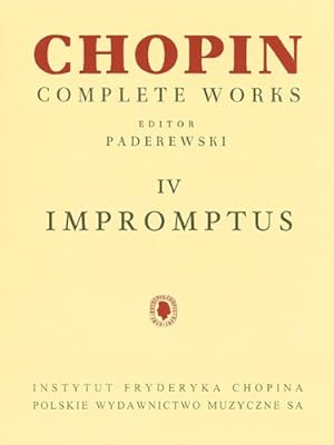 Imagen del vendedor de Impromptus: Chopin Complete Works Vol. IV (Fryderyk Chopin Complete Works, IV) a la venta por Pieuler Store
