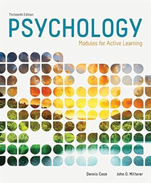Imagen del vendedor de Psychology: Modules for Active Learning a la venta por Pieuler Store