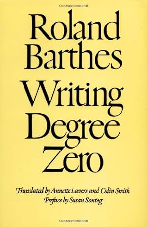 Seller image for Writing Degree Zero for sale by Pieuler Store