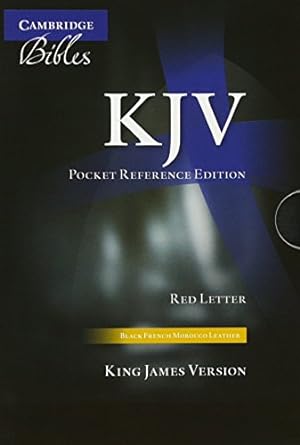 Seller image for KJV Pocket Reference Bible, Black French Morocco Leather with Zip Fastener, Red-letter Text, KJ243:XRZ Black French Morocco Leather, with Zip Fastener for sale by Pieuler Store