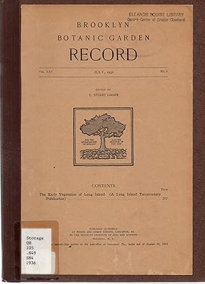 Seller image for Early Vegetation of Long Island Vol. XXV, No. 3, July, 1936 for sale by Book Booth