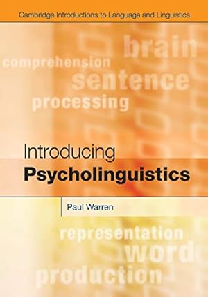 Immagine del venditore per Introducing Psycholinguistics venduto da Pieuler Store