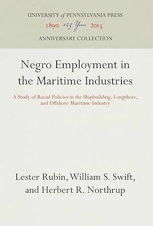 Bild des Verkufers fr Negro Employment in the Maritime Industries zum Verkauf von moluna