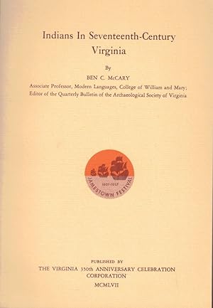 Bild des Verkufers fr Indians in Seventeenth Century Virginia zum Verkauf von Kenneth Mallory Bookseller ABAA