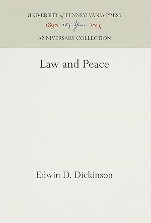Seller image for Law and Peace for sale by moluna