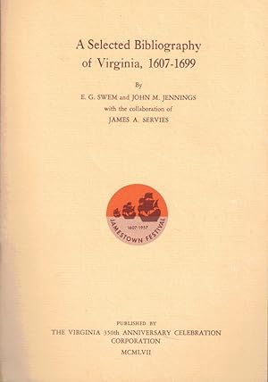 Seller image for A Selected Bibliography of Virginia, 1607-1699 for sale by Kenneth Mallory Bookseller ABAA