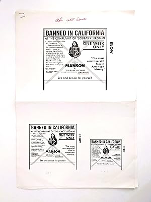 MANSON & SQUEAKY FROMME - FILM PRESSBOOK - MOVIE BANNED IN CALIFORNIA - Exploitation Release 1975
