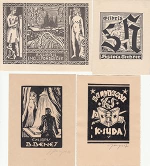 Imagen del vendedor de 8 Exlibris. a la venta por Antiquariat  Braun