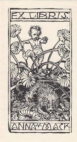 Seller image for Ex Libris Anna v. Mack. Kind, Blumen und Tier. for sale by Antiquariat  Braun