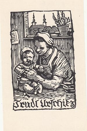 Seller image for Trudi Urschitz. Mutter und Kind vor Fenster. for sale by Antiquariat  Braun