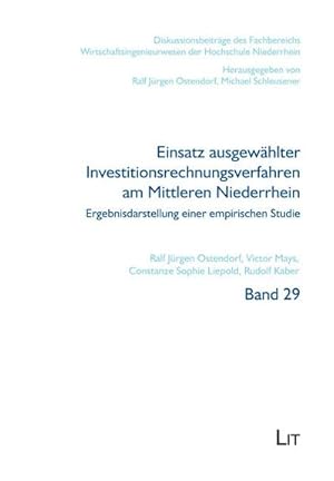 Immagine del venditore per Einsatz ausgewhlter Investitionsrechnungsverfahren am Mittleren Niederrhein venduto da BuchWeltWeit Ludwig Meier e.K.